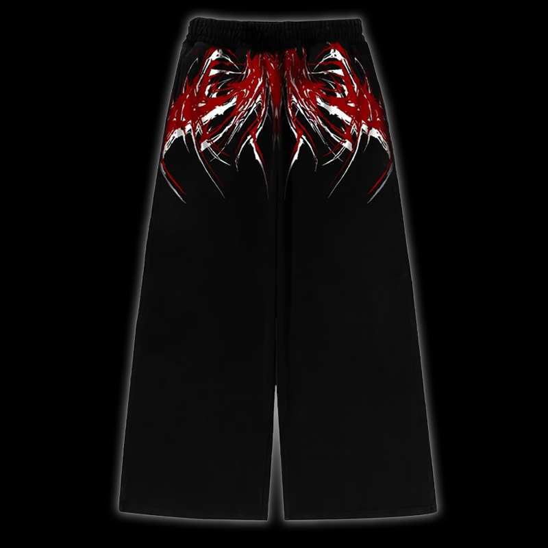 Flame Web Baggy Pants