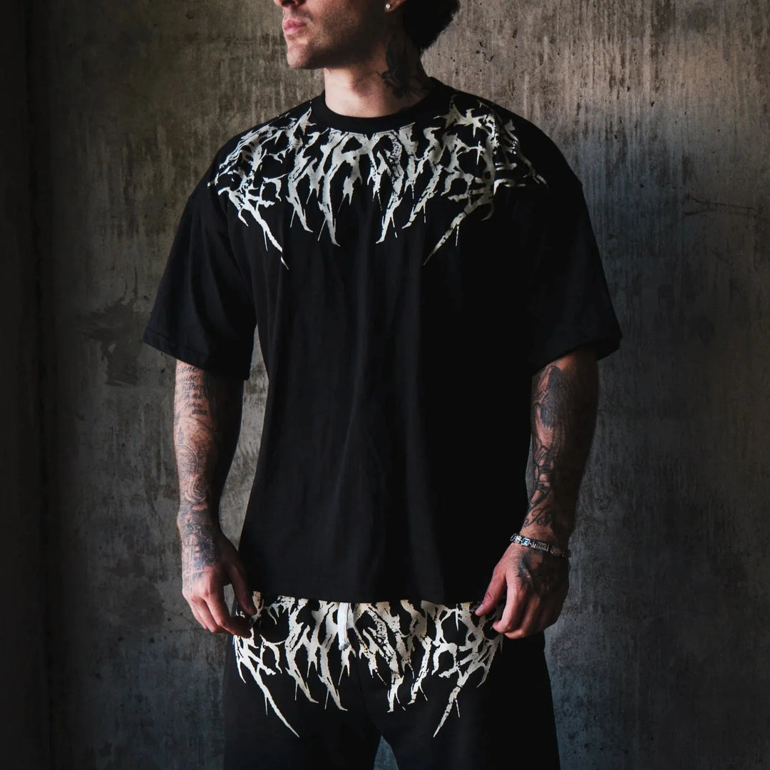 Dark Scrip Baggy Pants