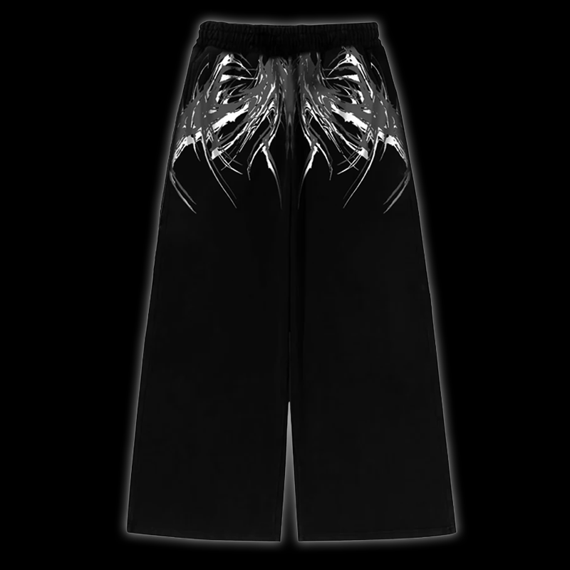 Flame Web Baggy Pants