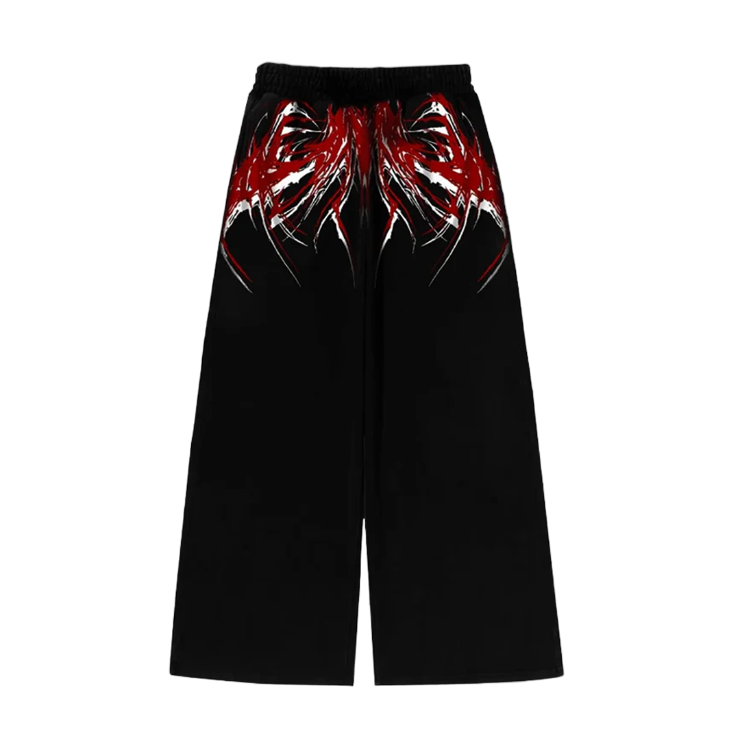 Flame Web Baggy Pants