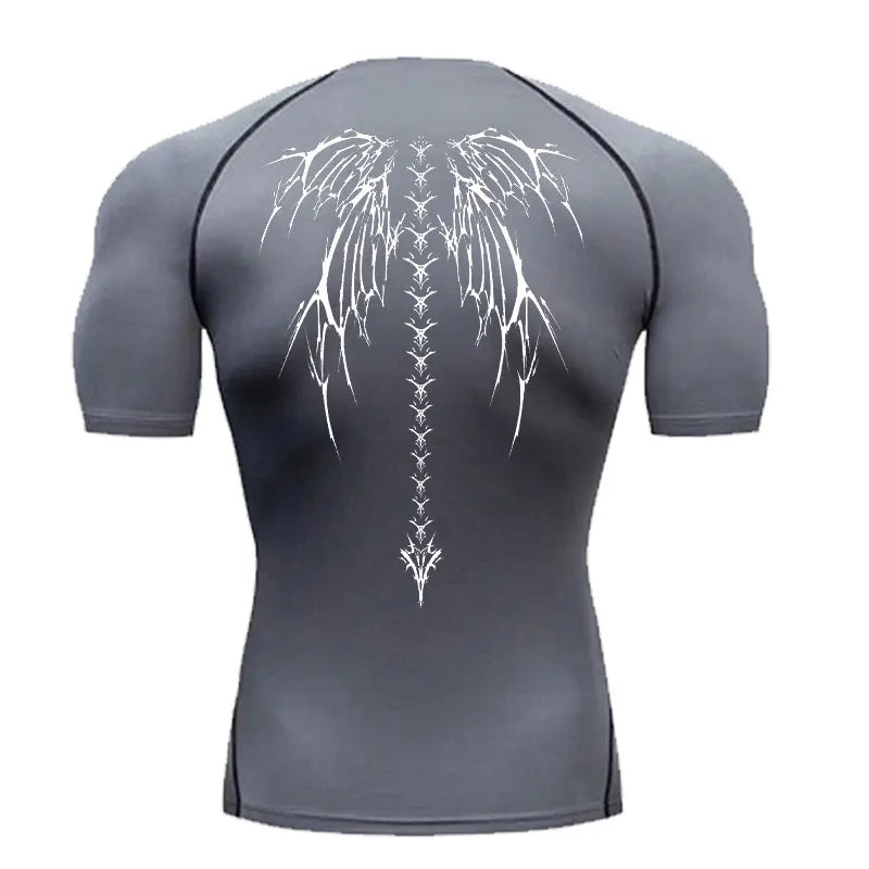 Skeleton Wings Compression Shirt