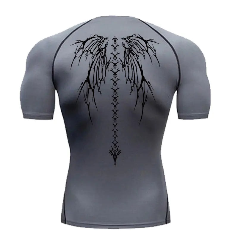 Skeleton Wings Compression Shirt