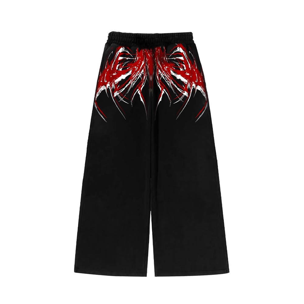 Flame Web Baggy Pants