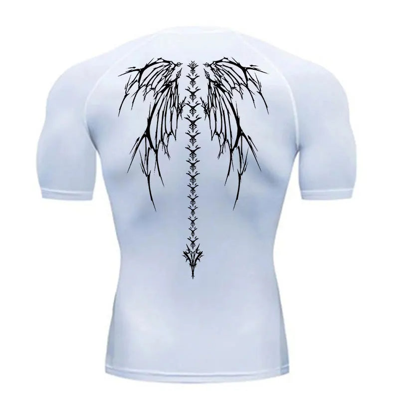 Skeleton Wings Compression Shirt